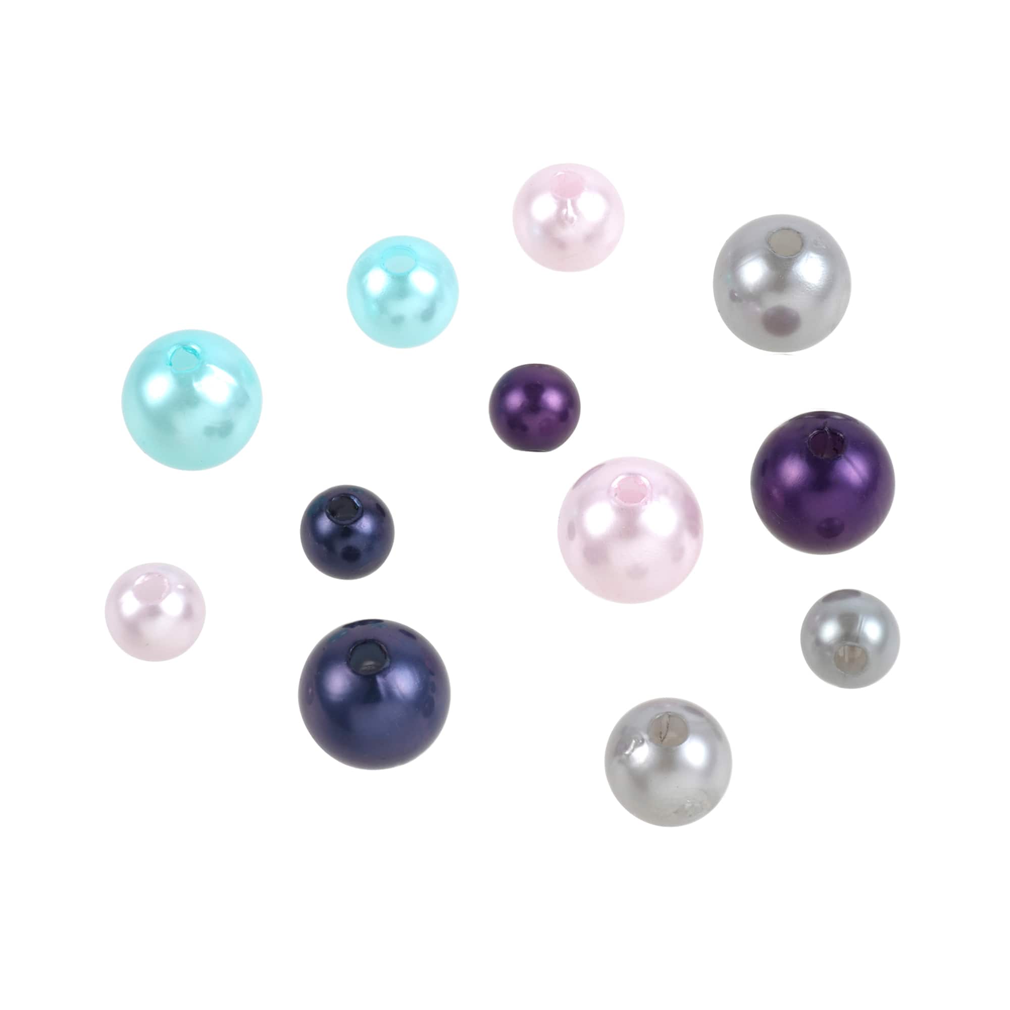 Purple Pearl Plastic Mix Craft Beads by Bead Landing™